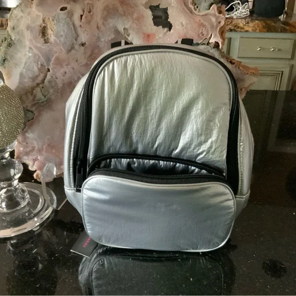 No BOUNDARIES Mini  Sliver Metallic backpack - Picture 5 of 12